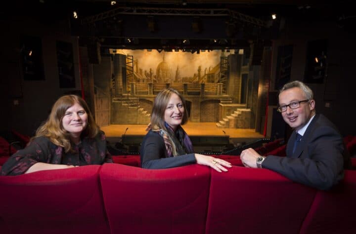 Chief Executive Vanessa Lefrancois, centre, is pictured with Duncan Sykes and Anna Phillips from Foot Anstey.