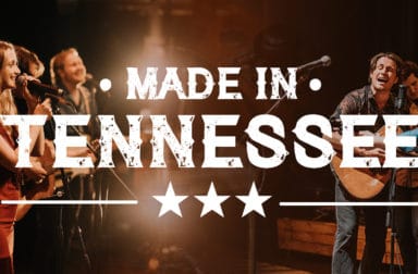 Country Band 'Made in Tennessee' sing at microphones, holding guitars.